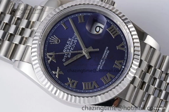 Steel Dial JDF on 904L DateJust 36 Markers V2 SS Bracelet Blue Jubilee 126234 Roman 1230